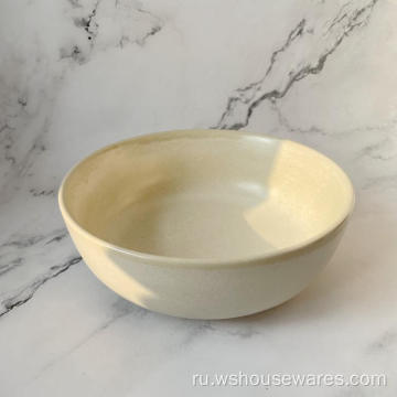 Желтая керамическая посуда с реактивной глазурью